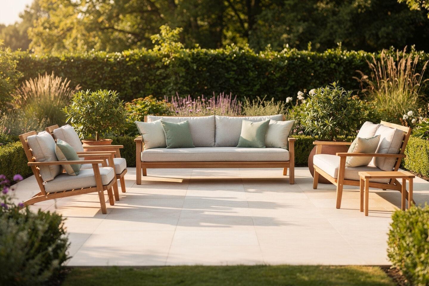 Gartenmöbel-Design: Bänke, Sessel, Daybeds für das Team