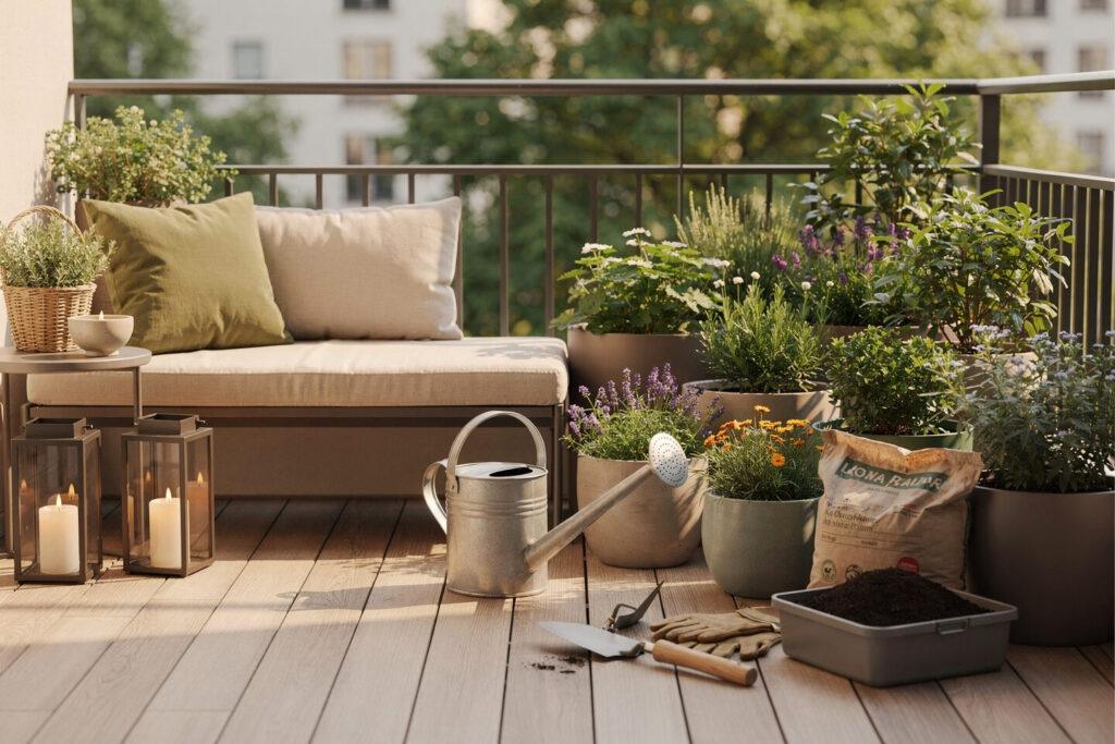 Garten Balkon stimmiges Gesamtbild Designer Gartenmöbel Dekoration Accessoires
