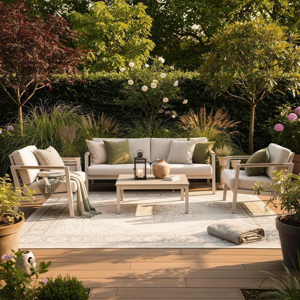 Ambiente Outdoor-Teppiche und Dekoration – Designer Gartenmöbel