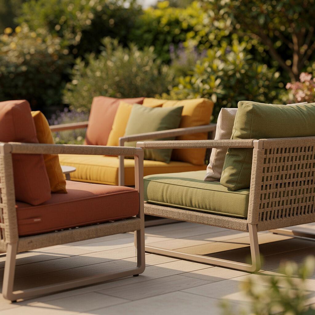 Kissen Polsterauflagen – farbliche Akzente, Designer Gartenmöbel