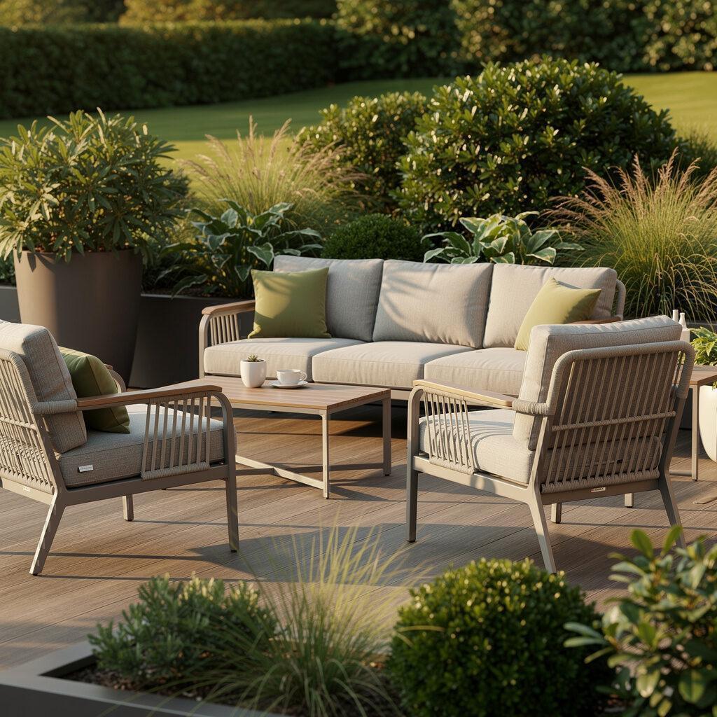 Gartenbänke und Sessel mit Komfort und wetterfesten Eigenschaften für jeden Außenbereich – Designer Gartenmöbel