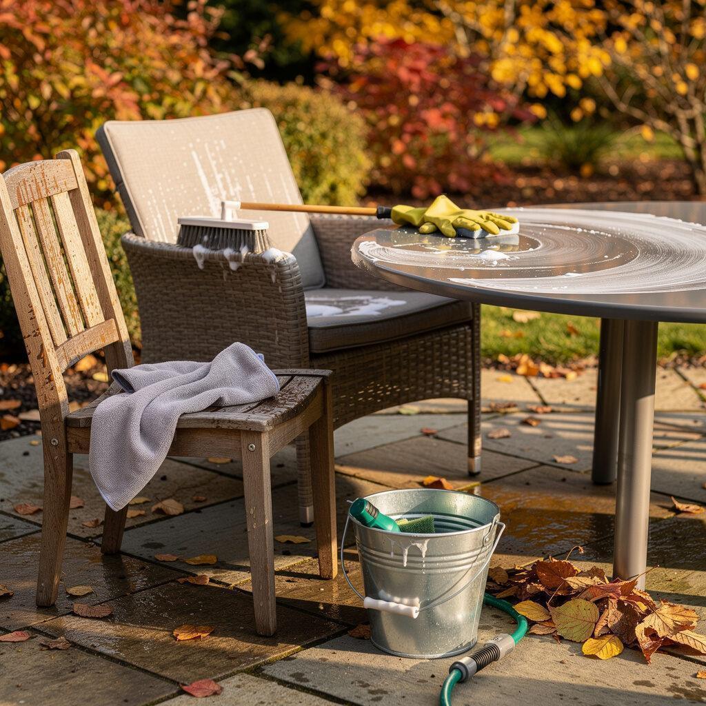 Materialgerechte Reinigung vor dem ersten Frost – so bereiten Sie Holz, Polyrattan und Aluminium vor – Designer Gartenmöbel