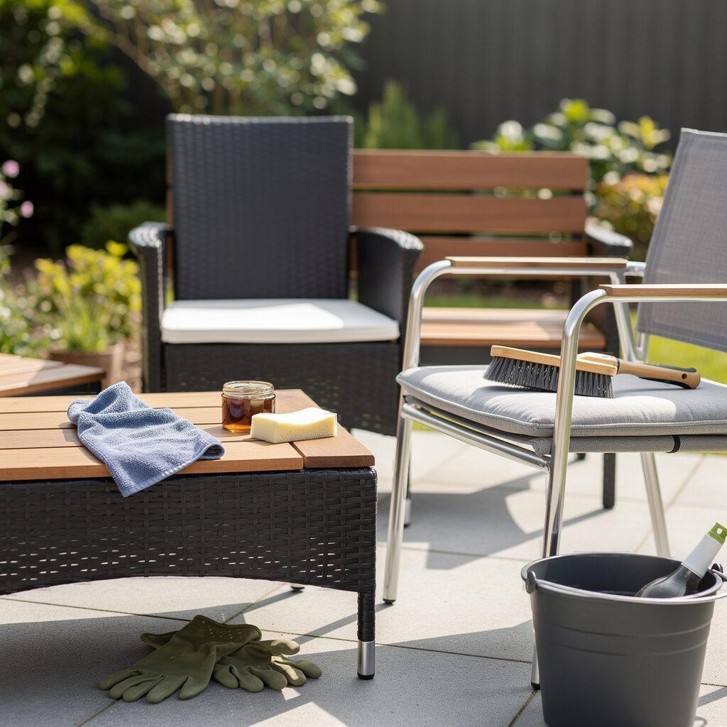 Designer Gartenmöbel – reinigen und pflegen: Polyrattan, Holz, Aluminium und Textilgewebe materialgerecht