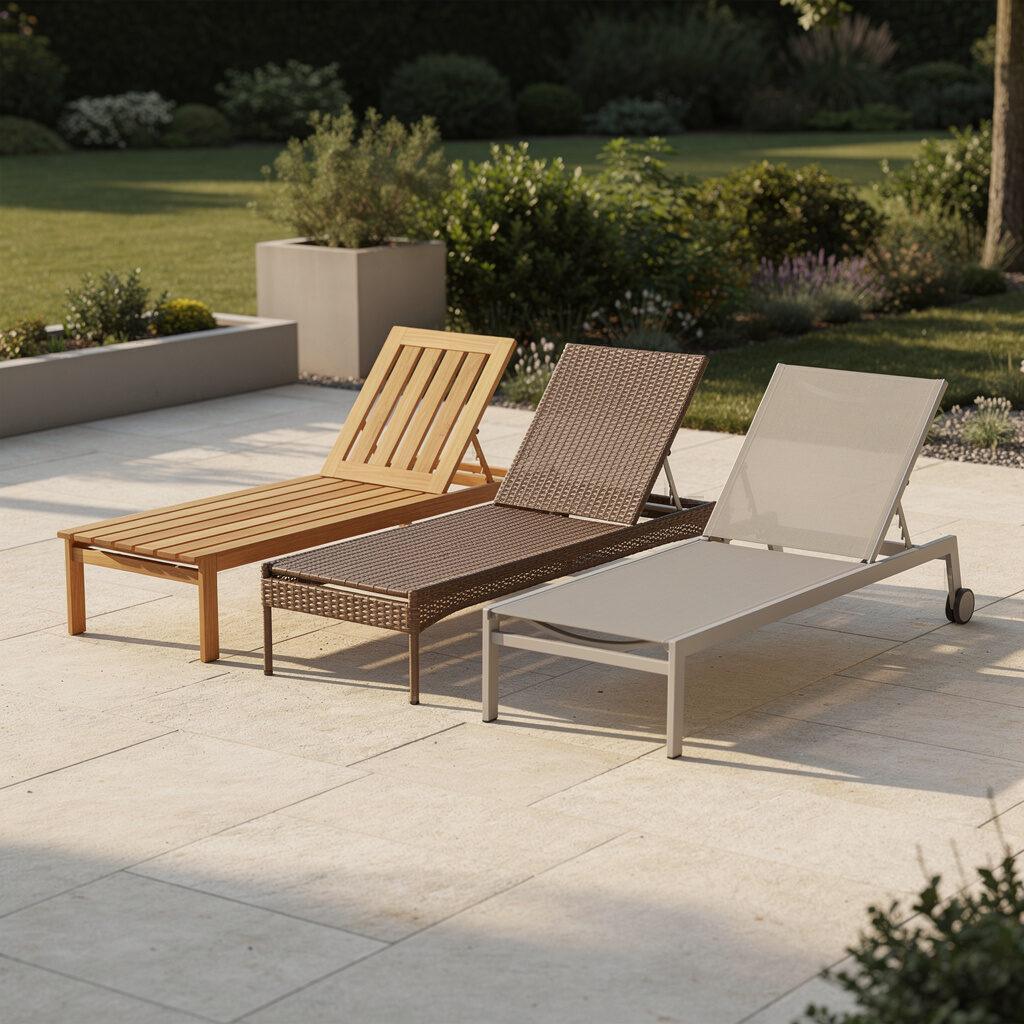 Materialvergleich Holz, Polyrattan, Aluminium für Gartenliegen – Designer-Gartenmöbel