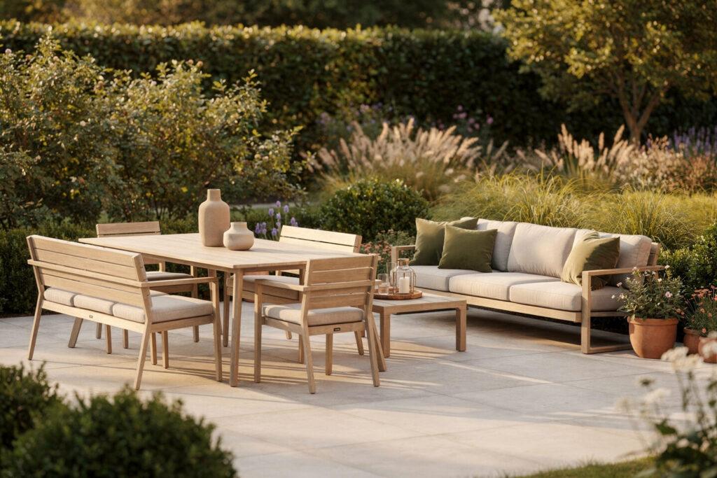Sitzgruppe und Lounge sinnvoll kombinieren Designer Gartenmöbel
