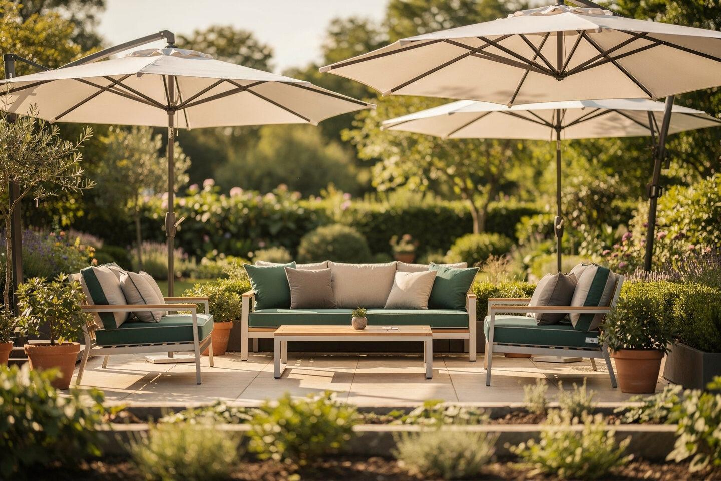 Sonnenschirme – Bänke, Sessel, Daybeds – Designer Gartenmöbel