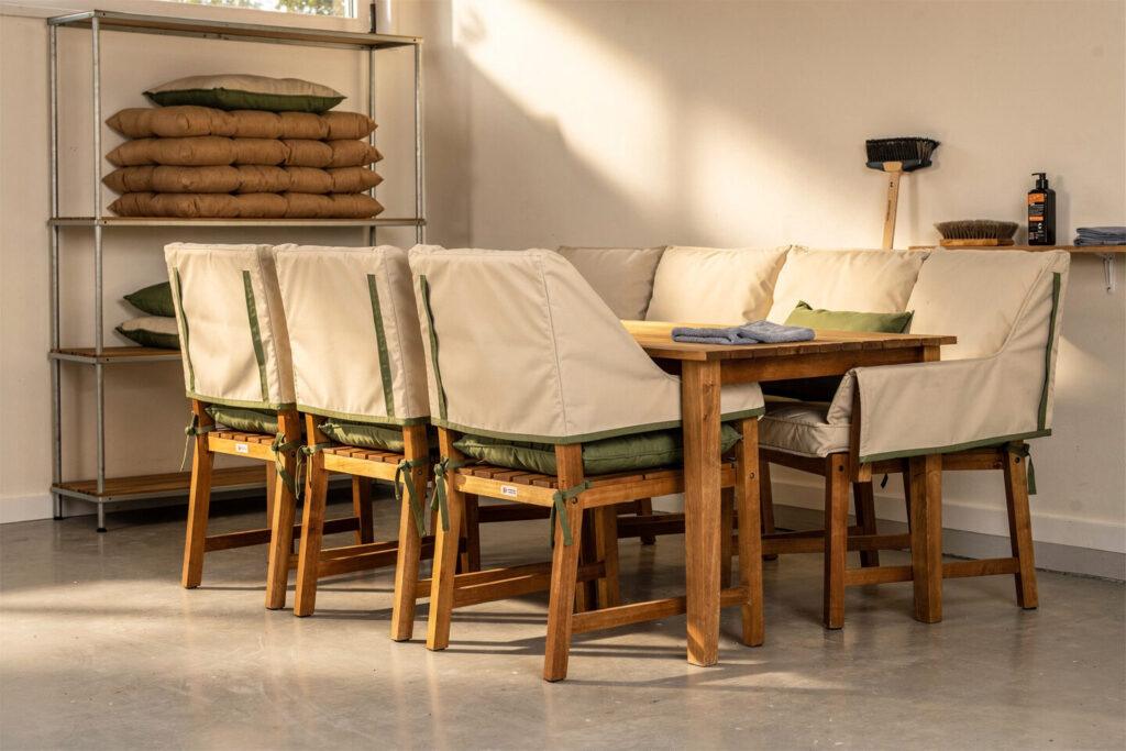 Materialgerechte Reinigung und Aufbewahrung – Witterungsschutz und Pflege – Designer Gartenmöbel